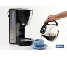 Cafetera Eléctrica por Goteo | Modelo Margot | Potencia 870W | Capacidad 10 Tazas | Capacidad 1,25 L | Diseño Fino y Elegante